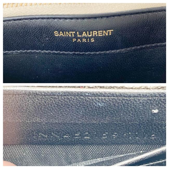 Saint Laurent Monogram Kate Chain Wallet Metallic Calfskin Monogram Tassel Gold Cross Body Bag - image 12