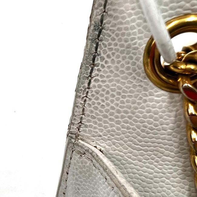 Saint Laurent Monogram Kate Grain De Poudre Small White Leather Satchel - photo 12