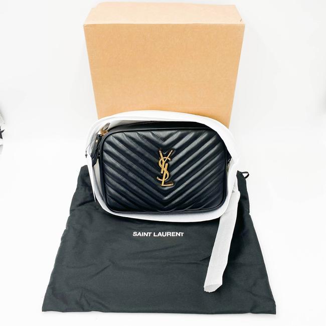 Saint Laurent Monogram Lou Camera Quilted Black Leather Cross Body Bag - photo 12
