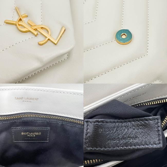 Saint Laurent Monogram Loulou Y Quilted Monogram Toy Ivory Crema Soft White Calfskin Leather Shoulder Bag - image 12