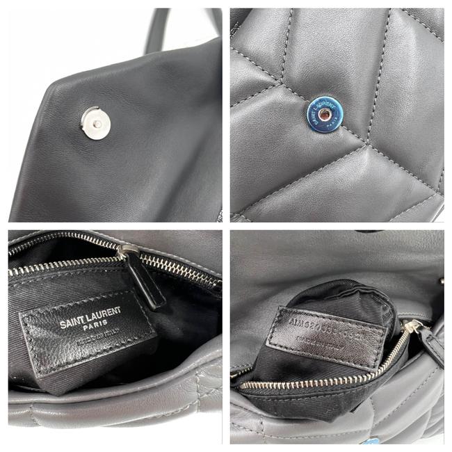 Saint Laurent Monogram Loulou Lou Mini Puffer Grey Leather Shoulder Bag - image 12