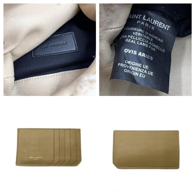 Saint Laurent Monogram Loulou Puffer Small Quilted Pouch Beige Shearling Wool Clutch - photo 12