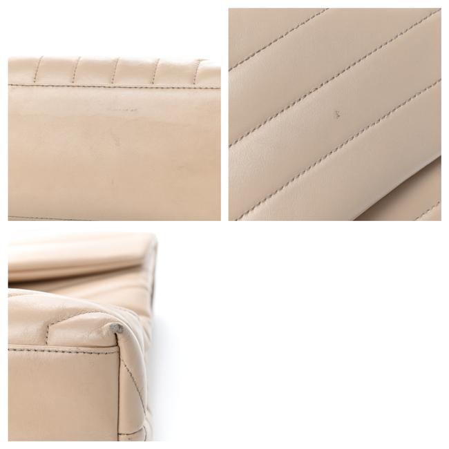 Saint Laurent Monogram Loulou Y Quilted Medium Chain Nude Powder Beige Calfskin Leather Satchel - image 12