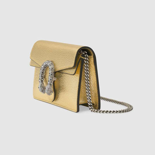 Dionysus super mini bag Gold lamé leather - image 2