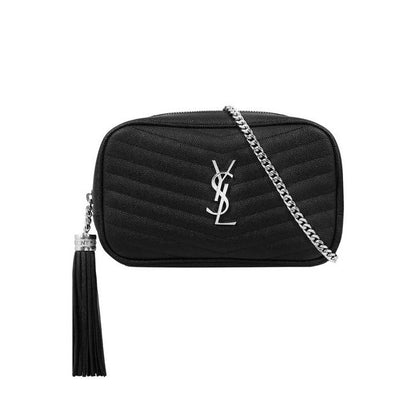 Saint Laurent Monogram Camera Lou Mini Quilted Black/Silver Black Leather Shoulder Bag - photo 1