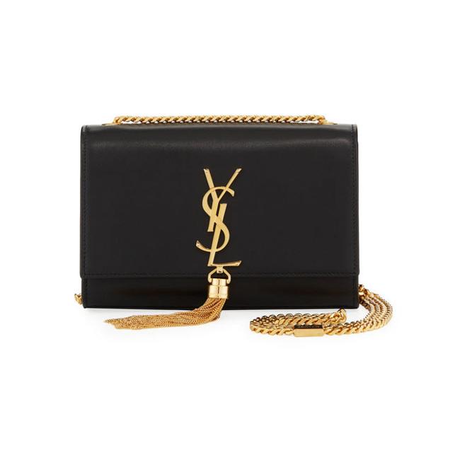 Saint Laurent Monogram Kate Small Smooth Calfskin Tassel On Chain Black Leather Shoulder Bag - image 1