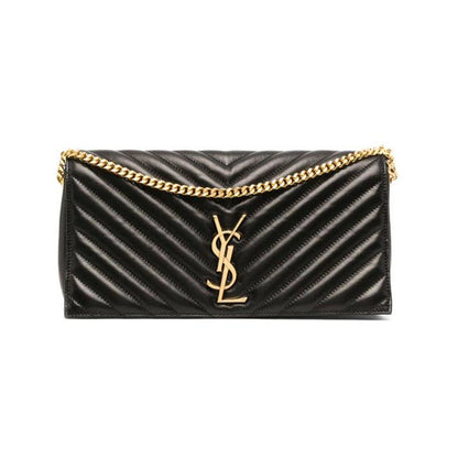 Saint Laurent Monogram Kate Shoulder 99 Quilted Baguette Black Leather Cross Body Bag - photo 1