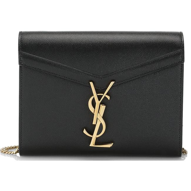 Saint Laurent Cassandre Wallet-on-chain Monogram Black Leather Cross Body Bag - photo 1