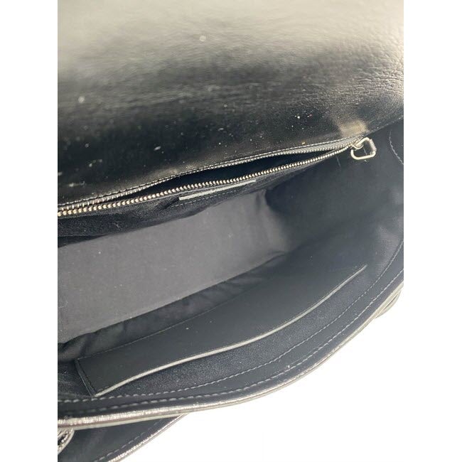 Saint Laurent Niki Medium Crocodile-embossed Black Patent Leather Shoulder Bag - photo 11