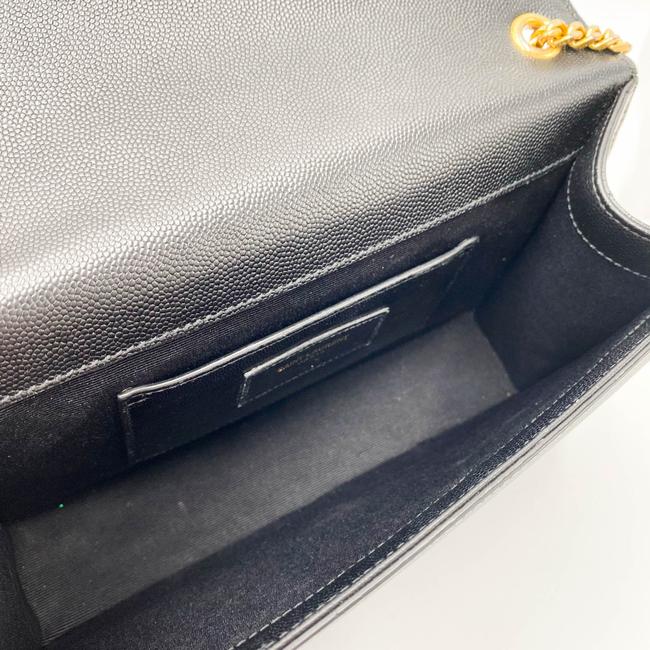 Saint Laurent Monogram Kate Grain De Poudre Medium Classic Satchel Black Leather Shoulder Bag - image 9