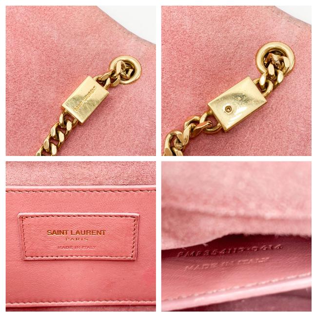 Saint Laurent Monogram Kate Medium Monogram Snakeskin Pink Leather Shoulder Bag - photo 11