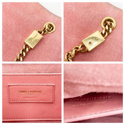 Saint Laurent Monogram Kate Medium Monogram Snakeskin Pink Leather Shoulder Bag - photo 11