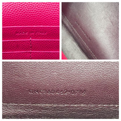 Saint Laurent Medium Wallet On A Chain Ghw Monogram Pink Leather Shoulder Bag - photo 11