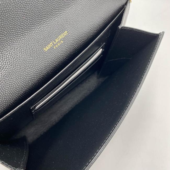 Saint Laurent Cassandre Wallet-on-chain Monogram Black Leather Cross Body Bag - photo 11