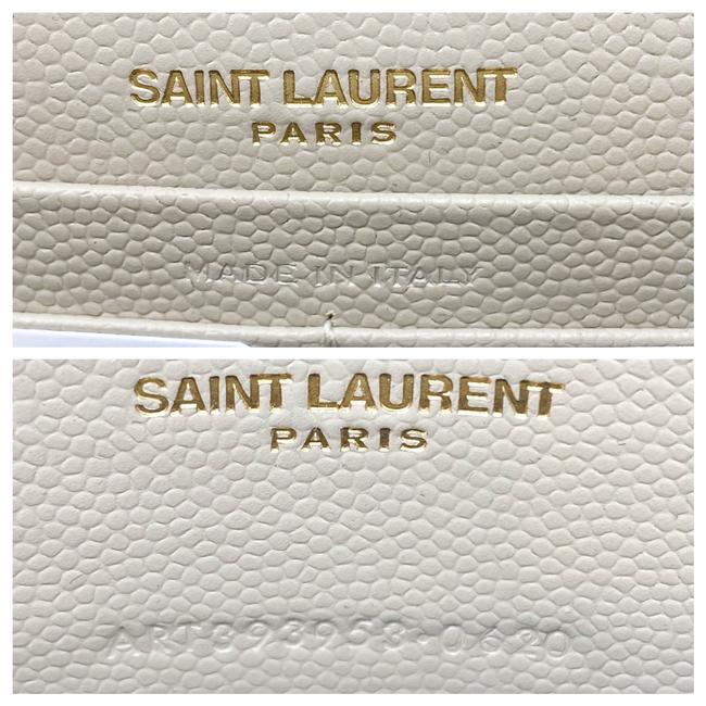 Saint Laurent Monogram Envelope Chain Wallet Grain De Poudre Matelasse Chevron Nude Beige Leather Shoulder Bag - image 12