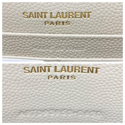 Saint Laurent Monogram Envelope Chain Wallet Grain De Poudre Matelasse Chevron Nude Beige Leather Shoulder Bag - image 12