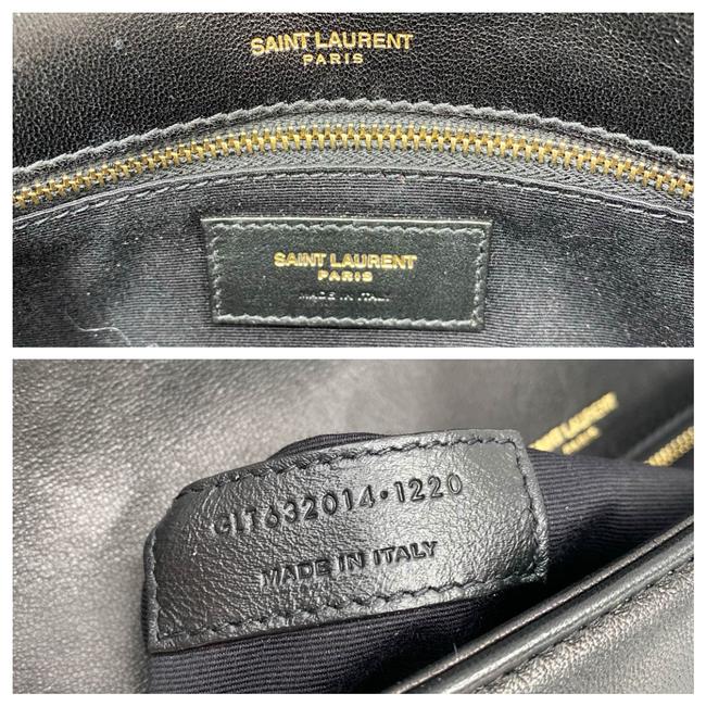 Saint Laurent Monogram Kate Shoulder 99 Quilted Baguette Black Leather Cross Body Bag - photo 12