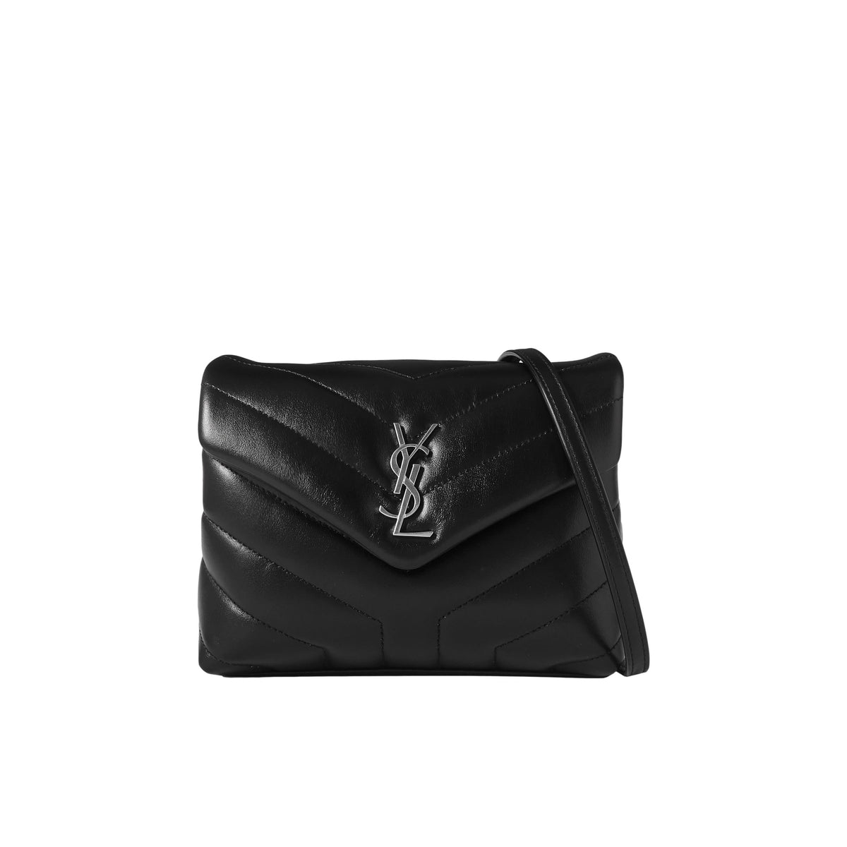 Saint Laurent Monogram Loulou Toy Silver Hardware Black Leather Shoulder Bag - image 1