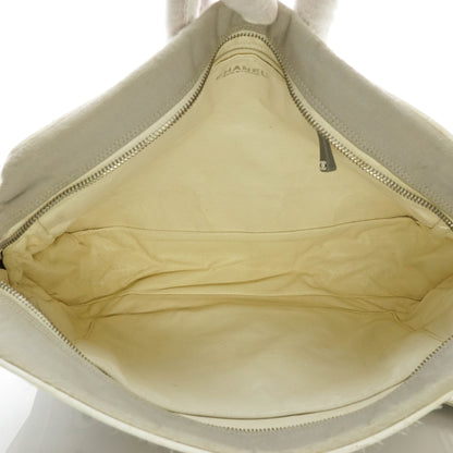 Chanel Shoulder Bag Gray Canvas - image 7