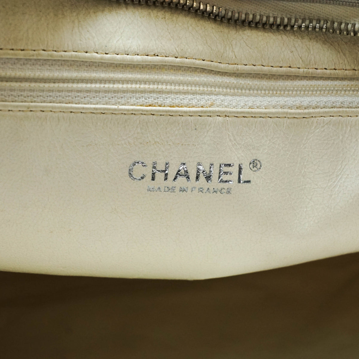 Chanel Shoulder Bag Gray Canvas - image 8