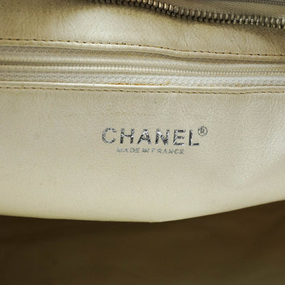 Chanel Shoulder Bag Gray Canvas - image 8