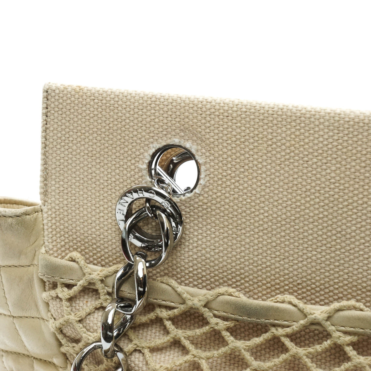 Chanel Shoulder Bag Beige Canvas - photo 12