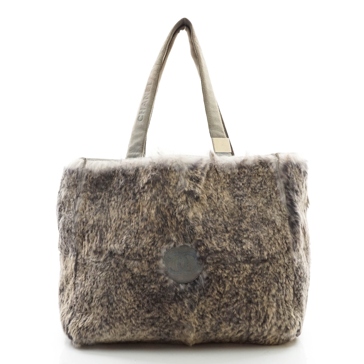 Chanel Tote Bag Gray Suede Leather - photo 1
