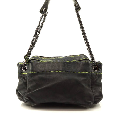Chanel Shoulder Bag Black Leather - image 1