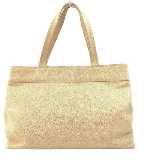 Chanel Tote Bag Beige Leather - photo 1
