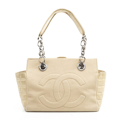 Chanel Shoulder Bag Beige Canvas - photo 1