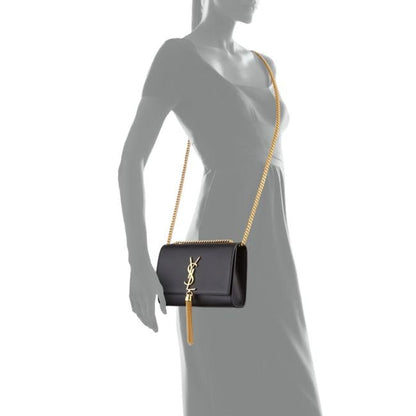 Saint Laurent Monogram Kate Small Smooth Calfskin Tassel On Chain Black Leather Shoulder Bag - image 2