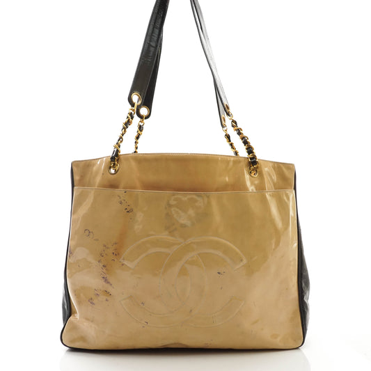 Chanel Tote Bag Light Brown Enamel - photo 1