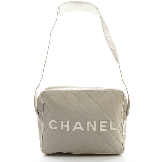 Chanel Shoulder Bag Gray Canvas - image 1