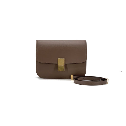 Celine Medium Box bag Brown Calfskin Liege - photo 1