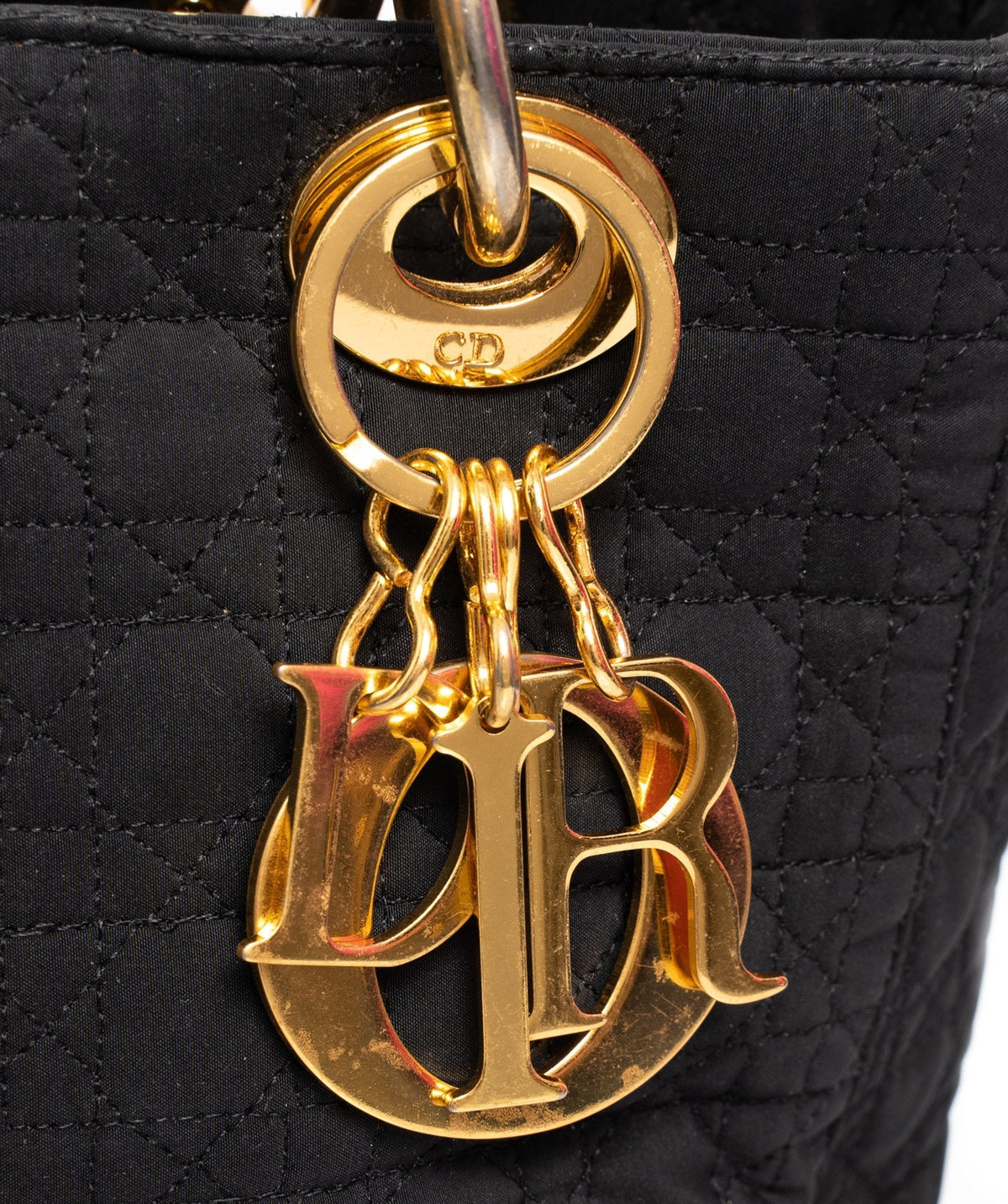 Christian Dior Canage Lady Dior Hand Bag Nylon Black - AWL1649 - image 7