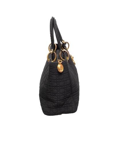 Christian Dior Canage Lady Dior Hand Bag Nylon Black - AWL1649 - image 3
