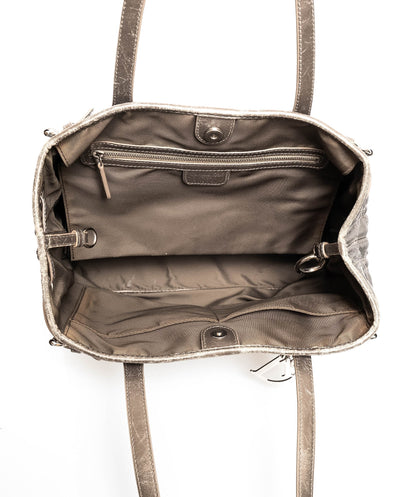 Christian Dior Cannage Grey Canvas Top handle Tote Bag PHW - AGL1349 - image 9