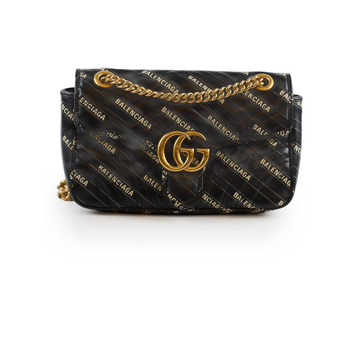 Gucci x Balenciaga The Hacker Project Small GG Marmont Matelasse Bag Black - photo 1