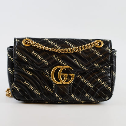 Gucci x Balenciaga The Hacker Project Small GG Marmont Matelasse Bag Black - photo 2