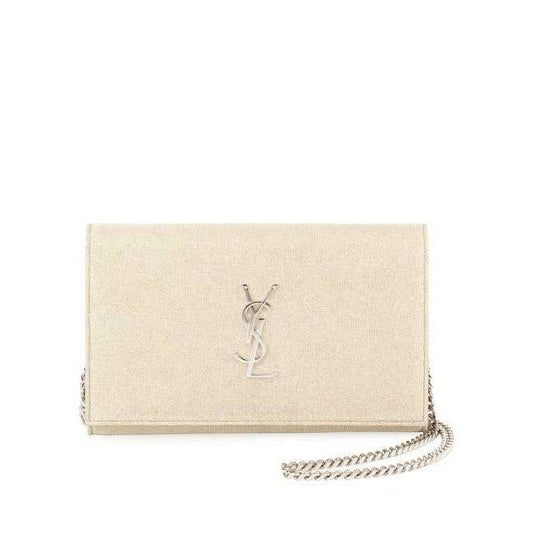 Saint Laurent Monogram Kate Chain Wallet Medium WOC Sparkle Gold - image 1