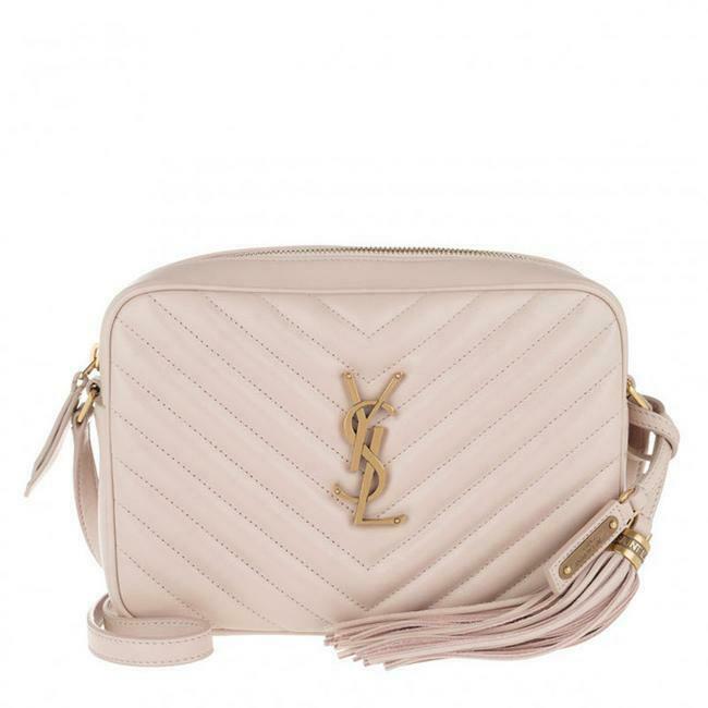 Saint Laurent Monogram Lou Camera Calfskin Matelasse Washed Light Pink Leather Shoulder Bag - image 1