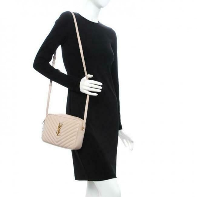 Saint Laurent Monogram Lou Camera Calfskin Matelasse Washed Light Pink Leather Shoulder Bag - image 2