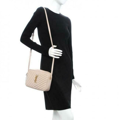 Saint Laurent Monogram Lou Camera Calfskin Matelasse Washed Light Pink Leather Shoulder Bag - image 2