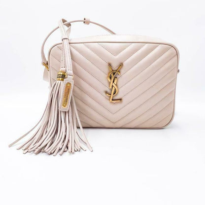 Saint Laurent Monogram Lou Camera Calfskin Matelasse Washed Light Pink Leather Shoulder Bag - image 4
