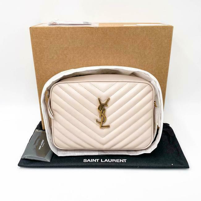 Saint Laurent Monogram Lou Camera Calfskin Matelasse Washed Light Pink Leather Shoulder Bag - image 3