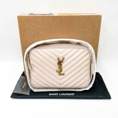 Saint Laurent Monogram Lou Camera Calfskin Matelasse Washed Light Pink Leather Shoulder Bag - image 3
