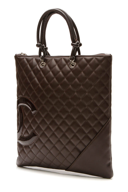 Cambon Ligne Flat Tote Bag - Brown - image 1