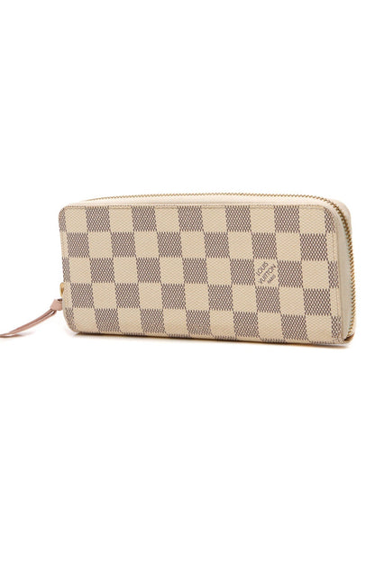 Clemence Wallet - Damier Azur/Rose Ballerine - image 1