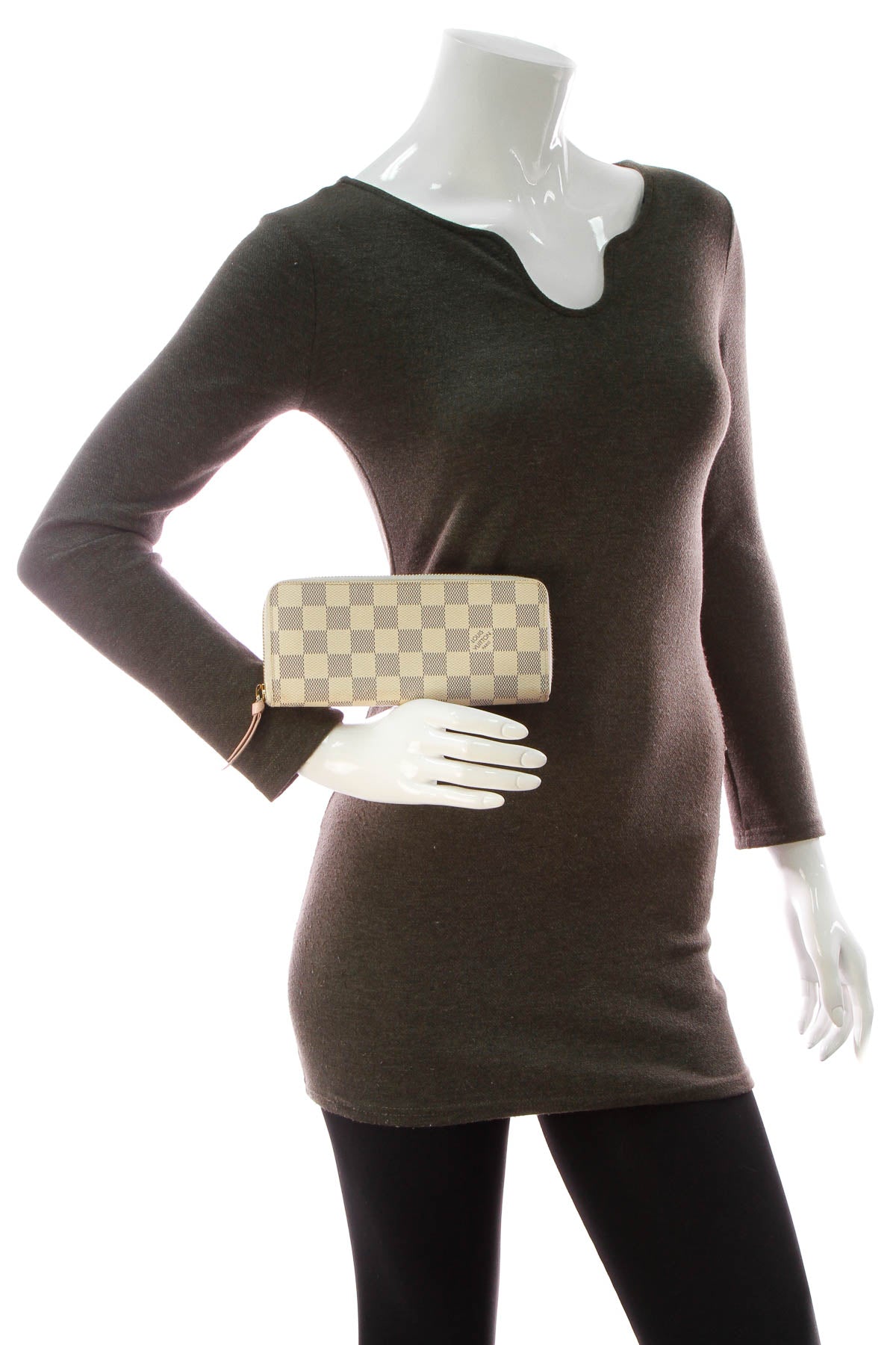 Clemence Wallet - Damier Azur/Rose Ballerine - image 2