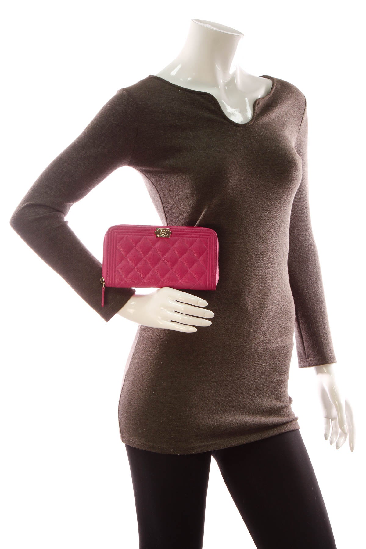 Boy Zippy Wallet - Pink Caviar - image 2